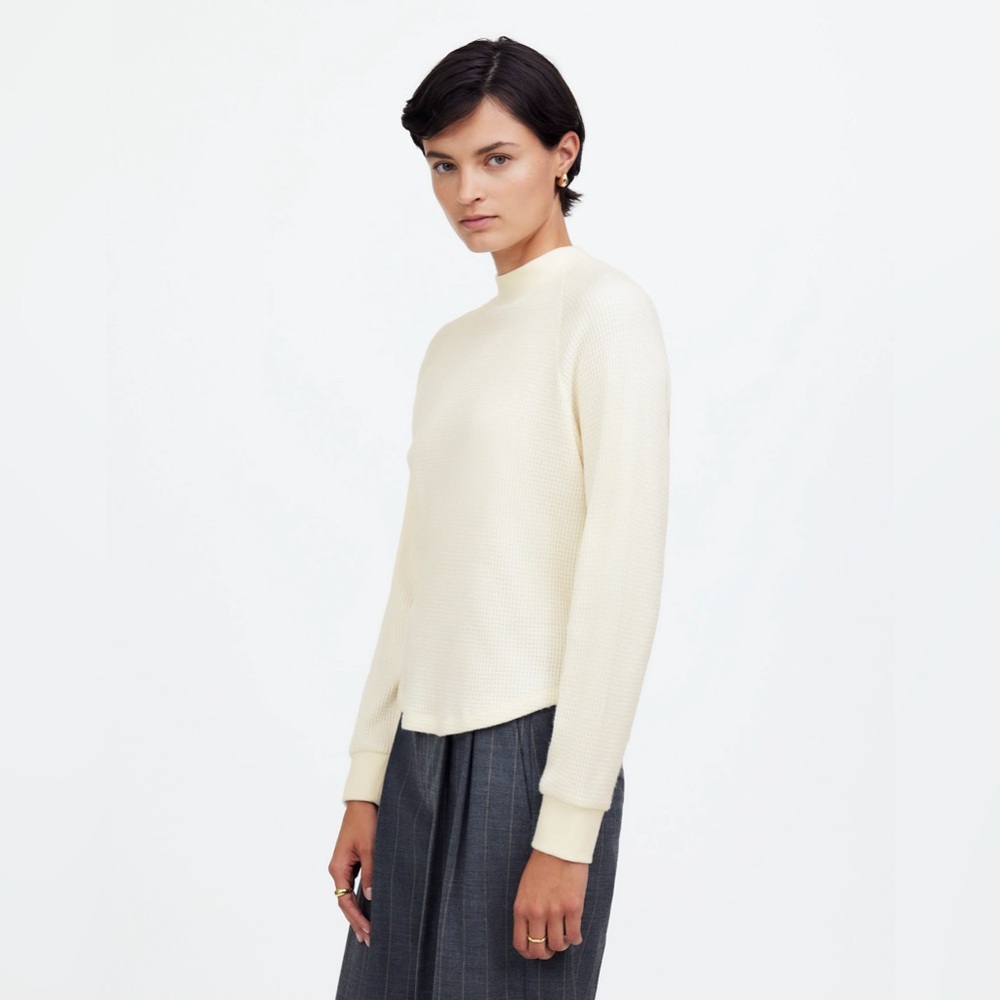 Madewell Cream Long Sleeve Top